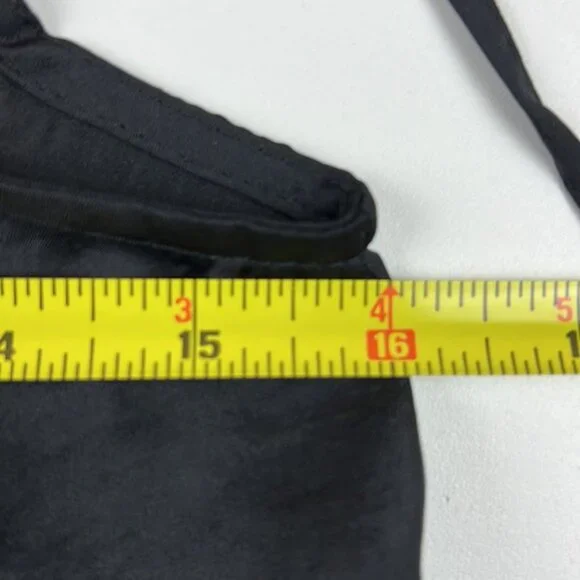 Olivaceous black cropped top with shoulder ties - Picture 5 of 7